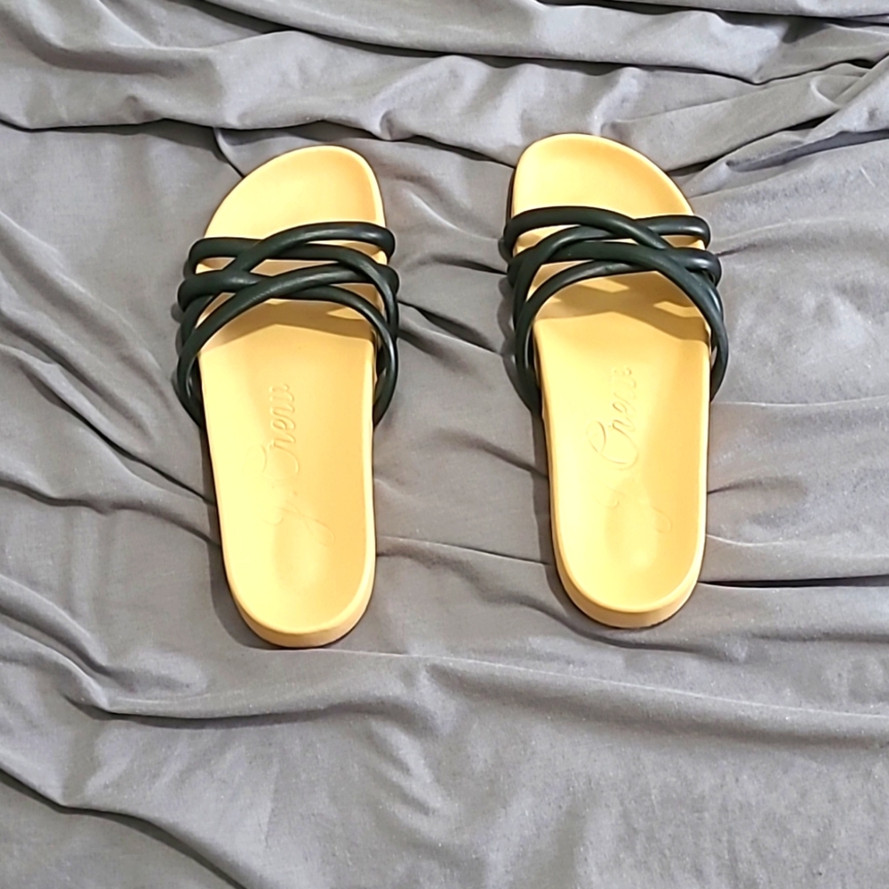 J Crew black slide sandals. Size 10 women. Never worn.